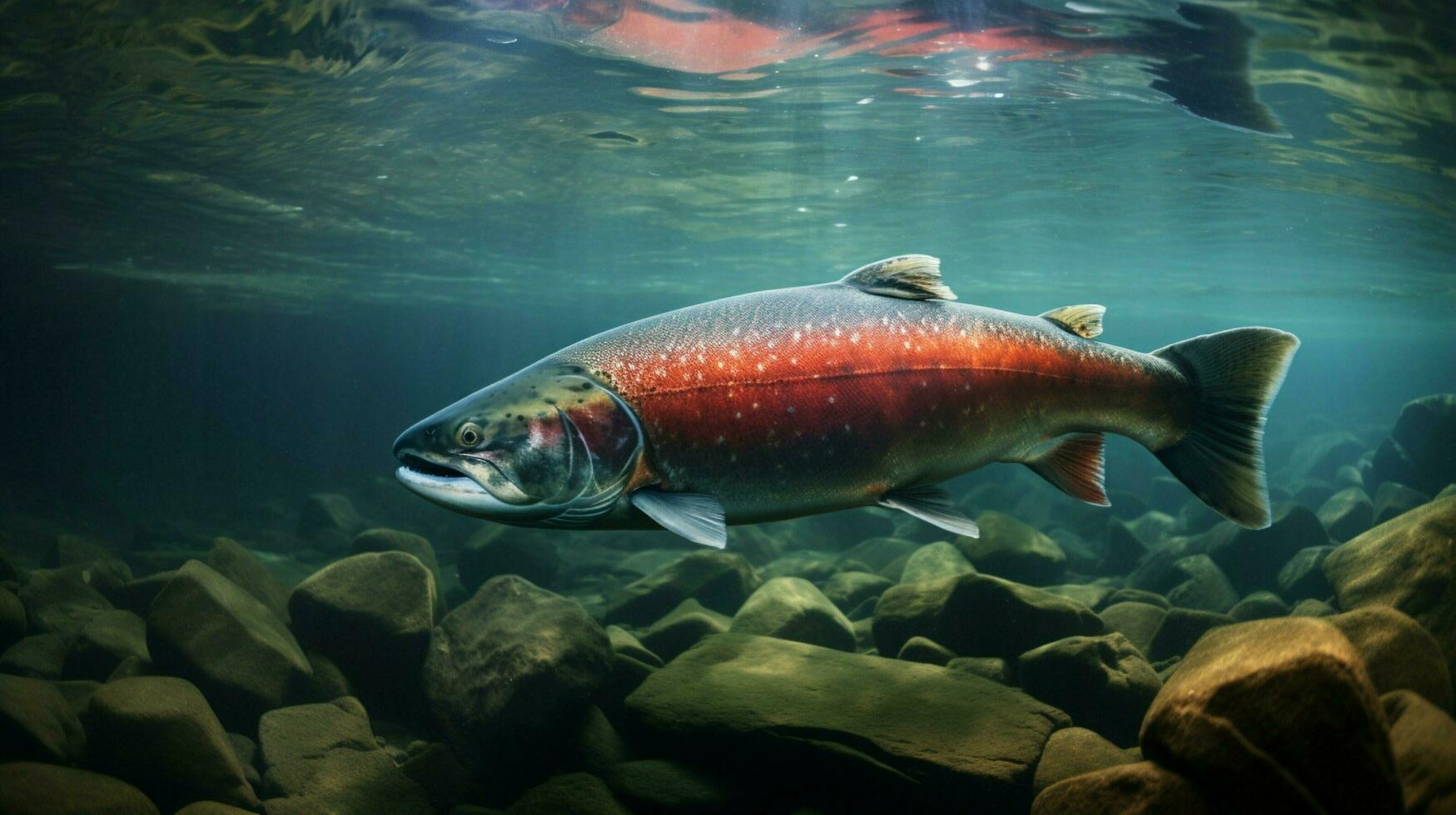 AI generated Salmon background photo