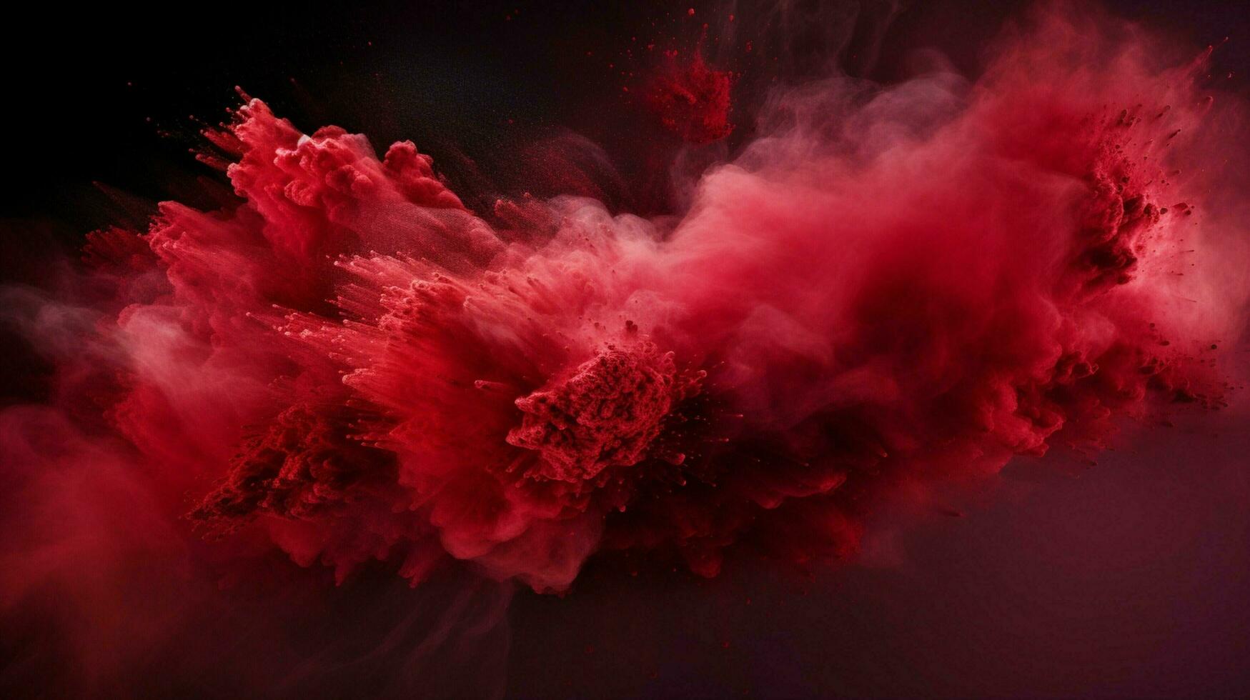 AI generated Ruby color powder splash background photo