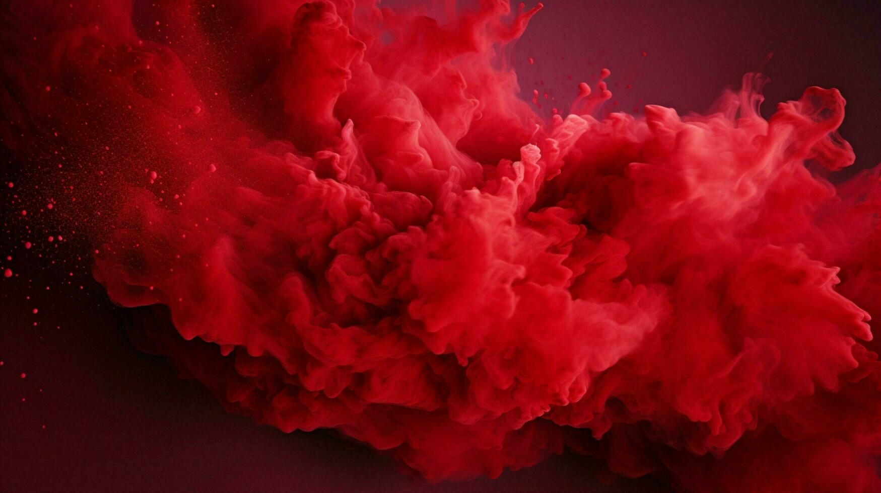 AI generated Ruby color powder splash background photo