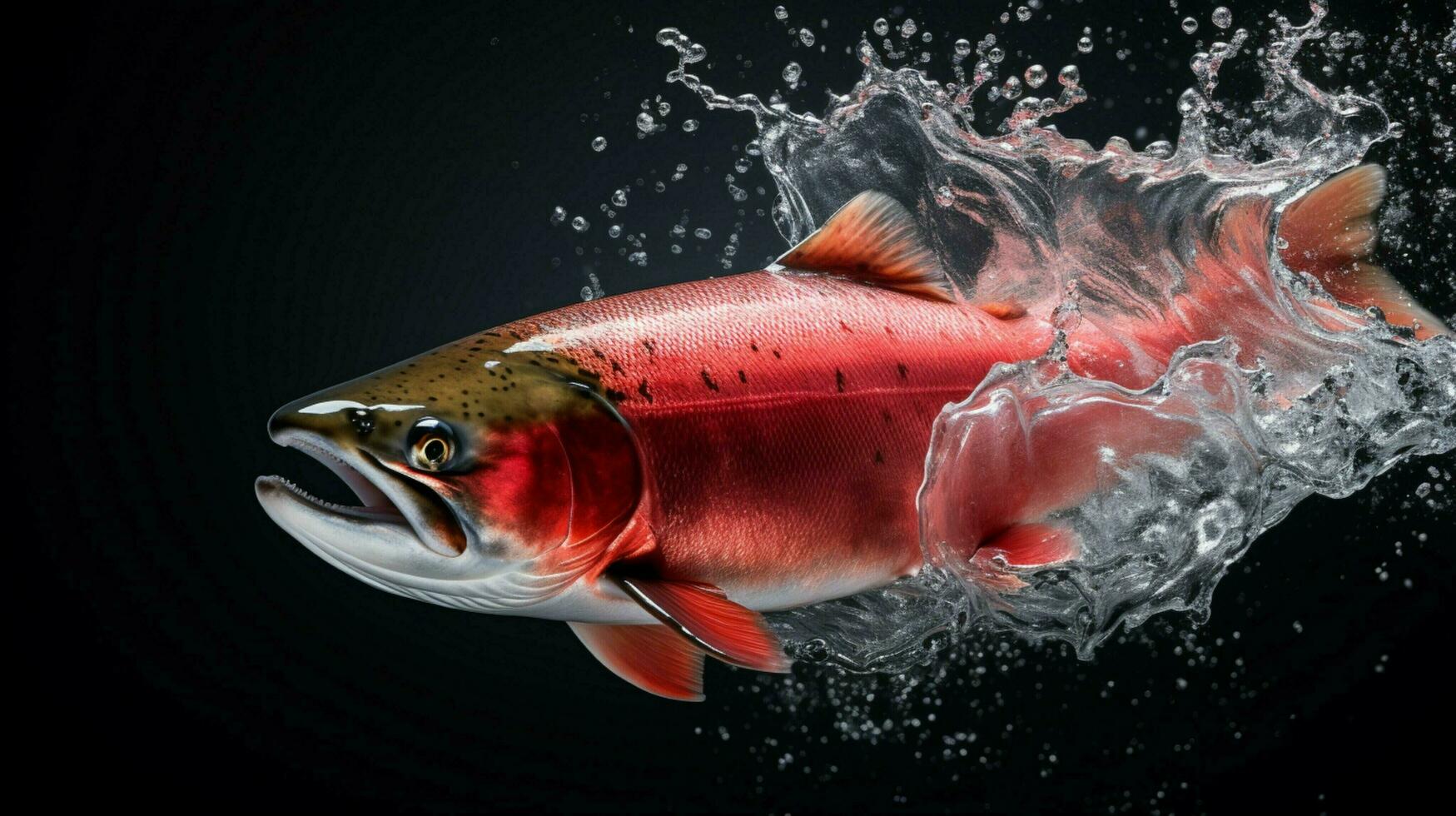 AI generated Salmon hard background photo