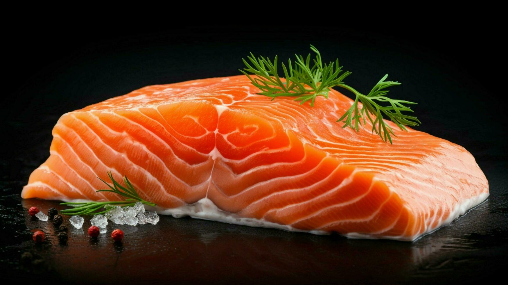 AI generated Salmon hard background photo