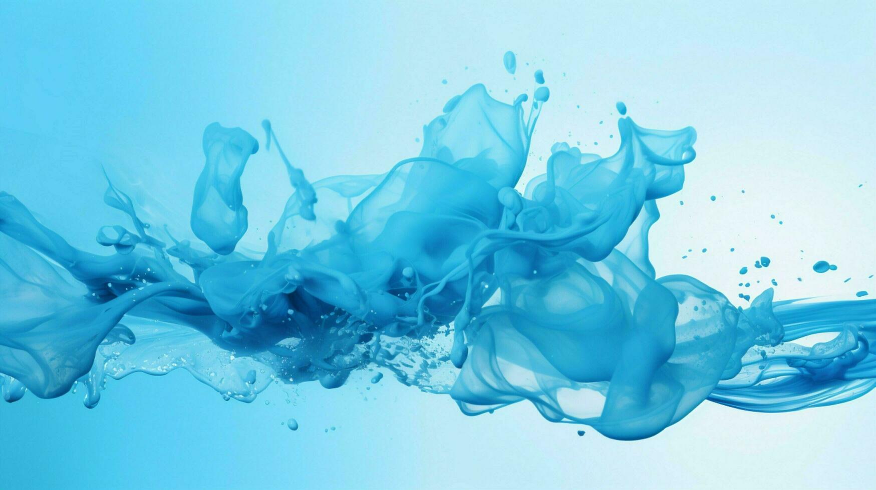 AI generated Sky blue color splash background photo