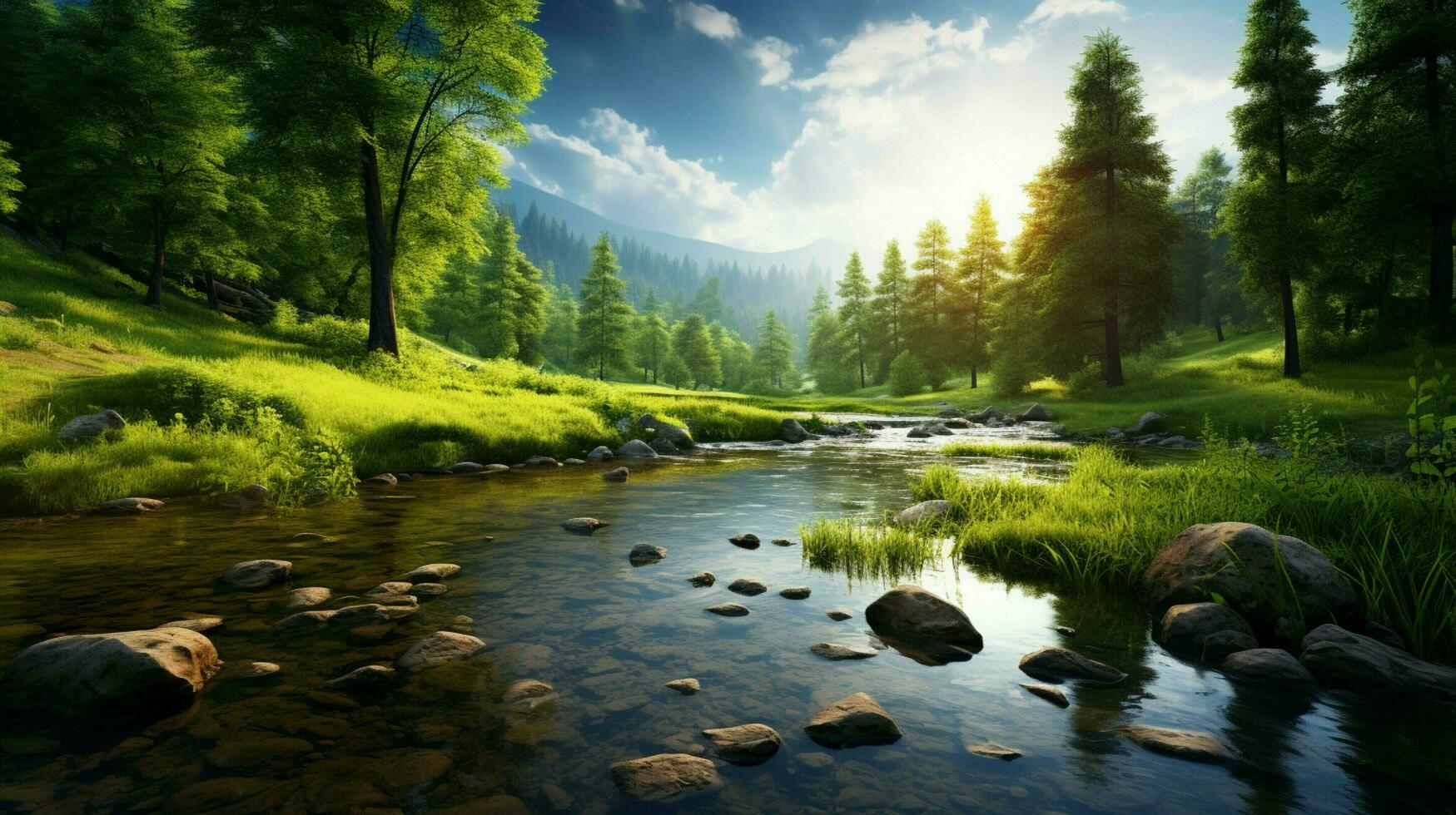 AI generated Nature Landscapes background photo