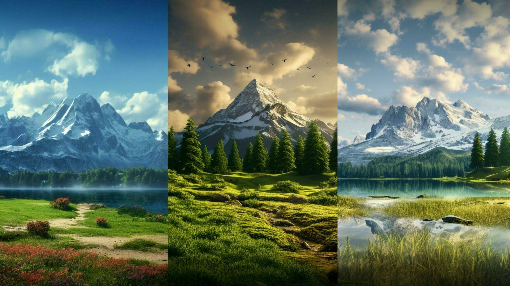 AI generated Nature Landscapes background photo