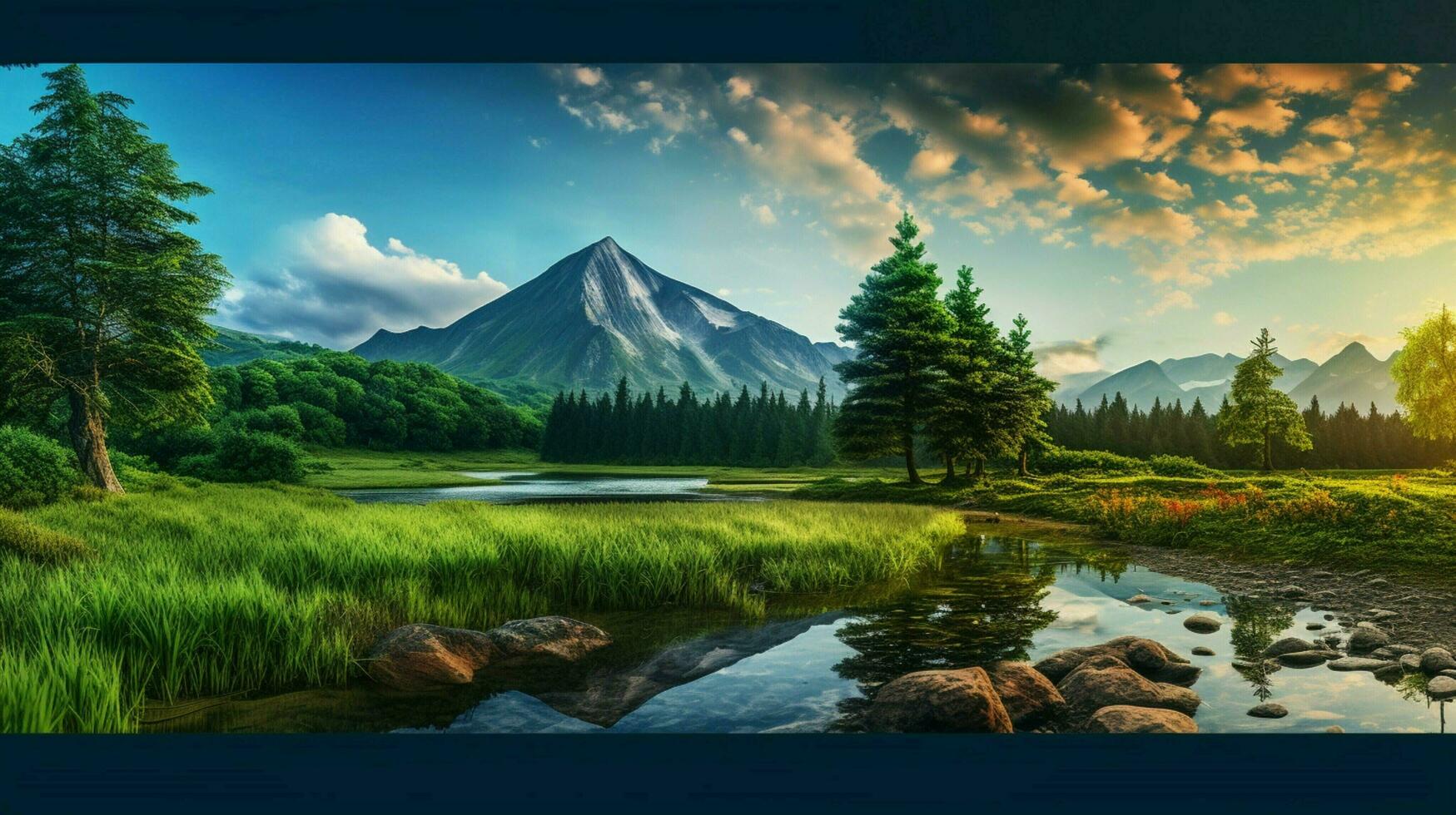 AI generated Nature Landscapes background photo