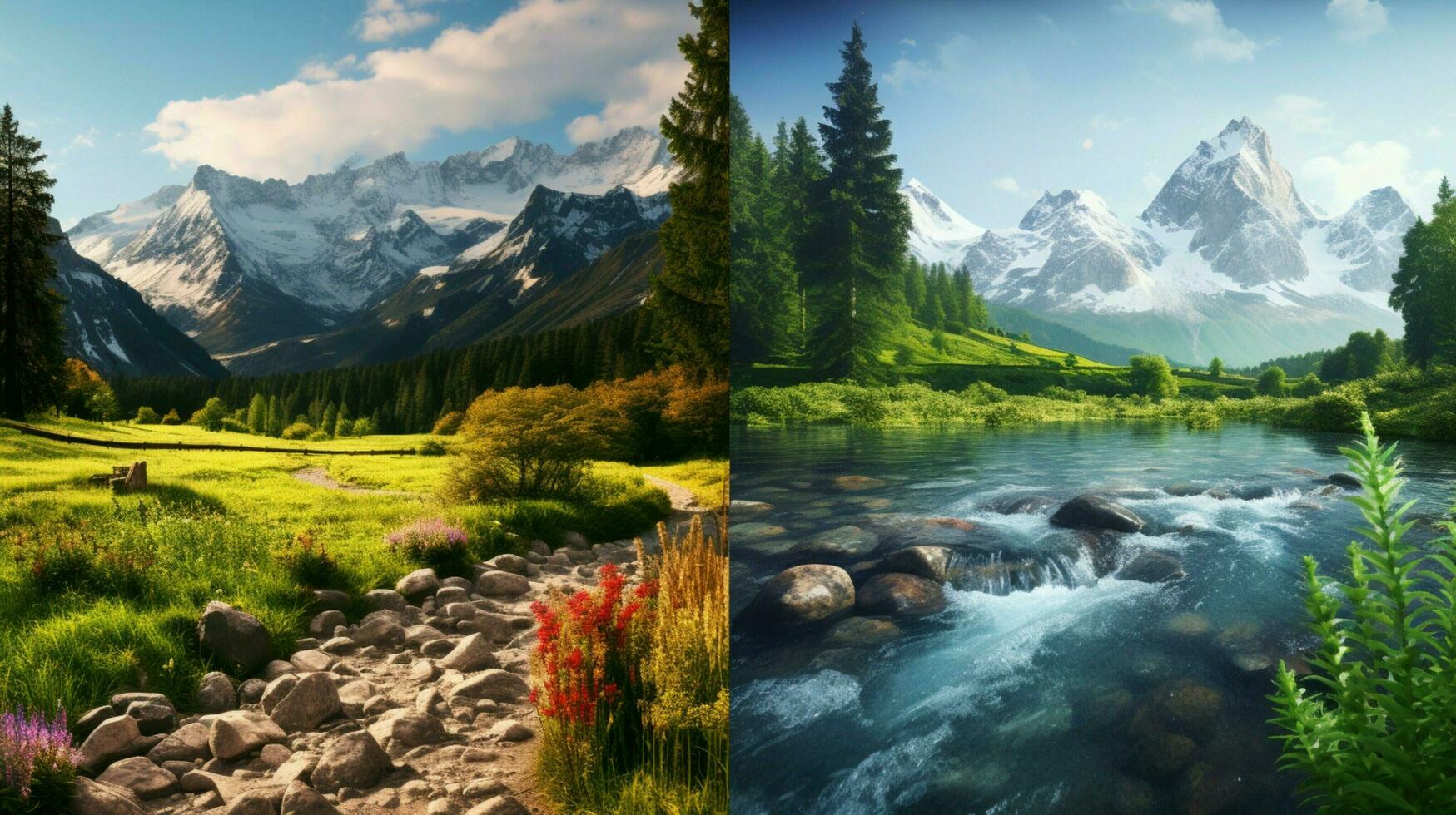 AI generated Nature Landscapes background photo