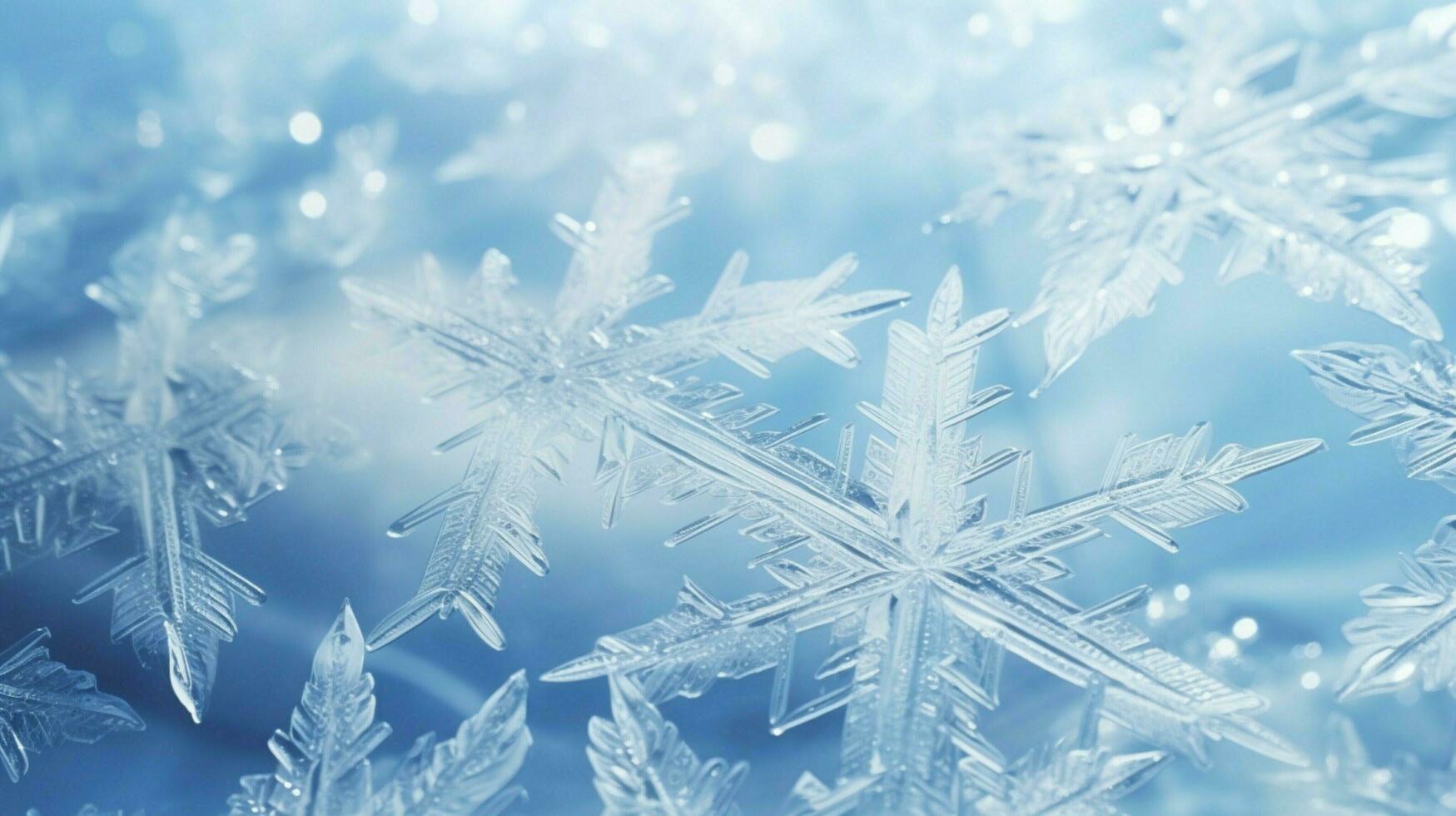 AI generated Snow and Ice Crystals background photo