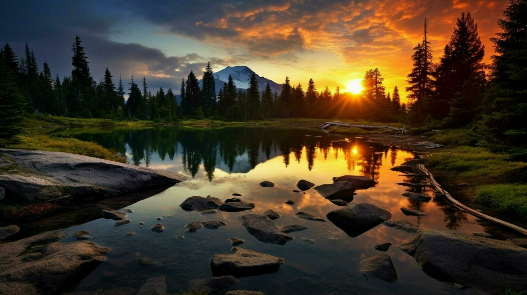 AI generated Nature Landscapes background photo