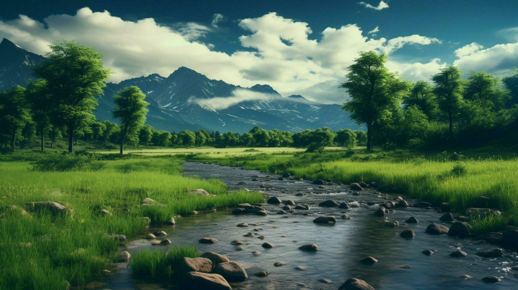 AI generated Nature Landscapes background photo