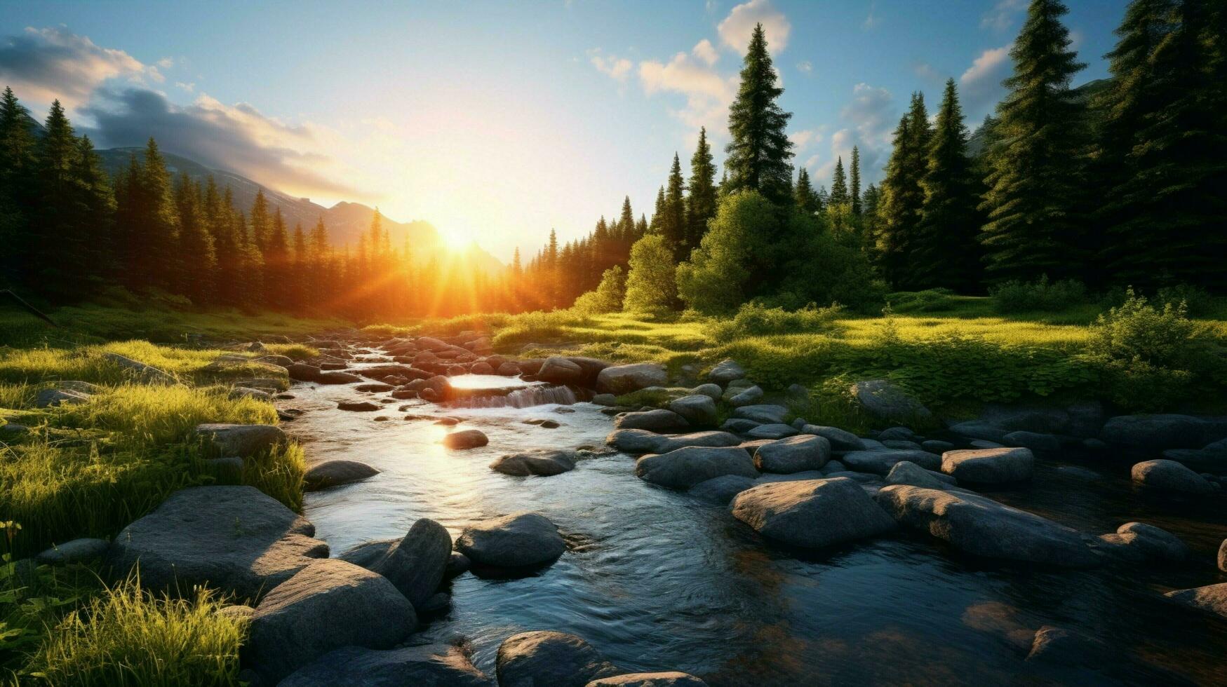 AI generated Nature Landscapes background photo