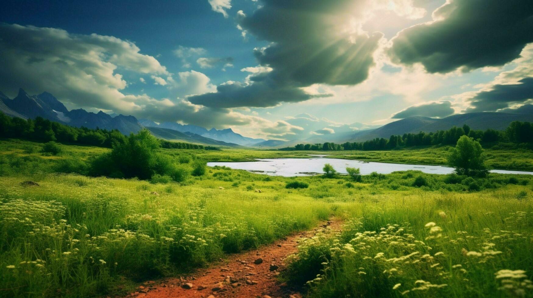 AI generated Nature Landscapes background photo