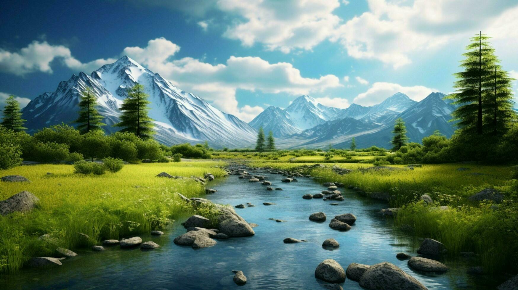 AI generated Nature Landscapes background photo