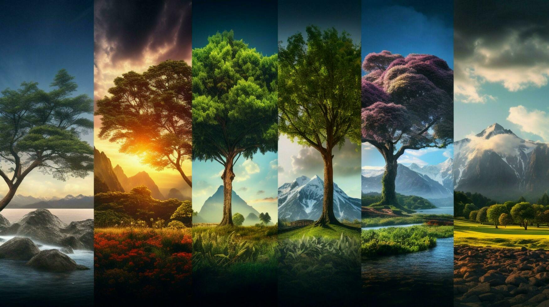 AI generated Nature Landscapes background photo