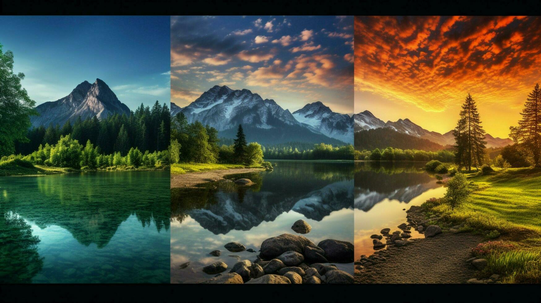 AI generated Nature Landscapes background photo