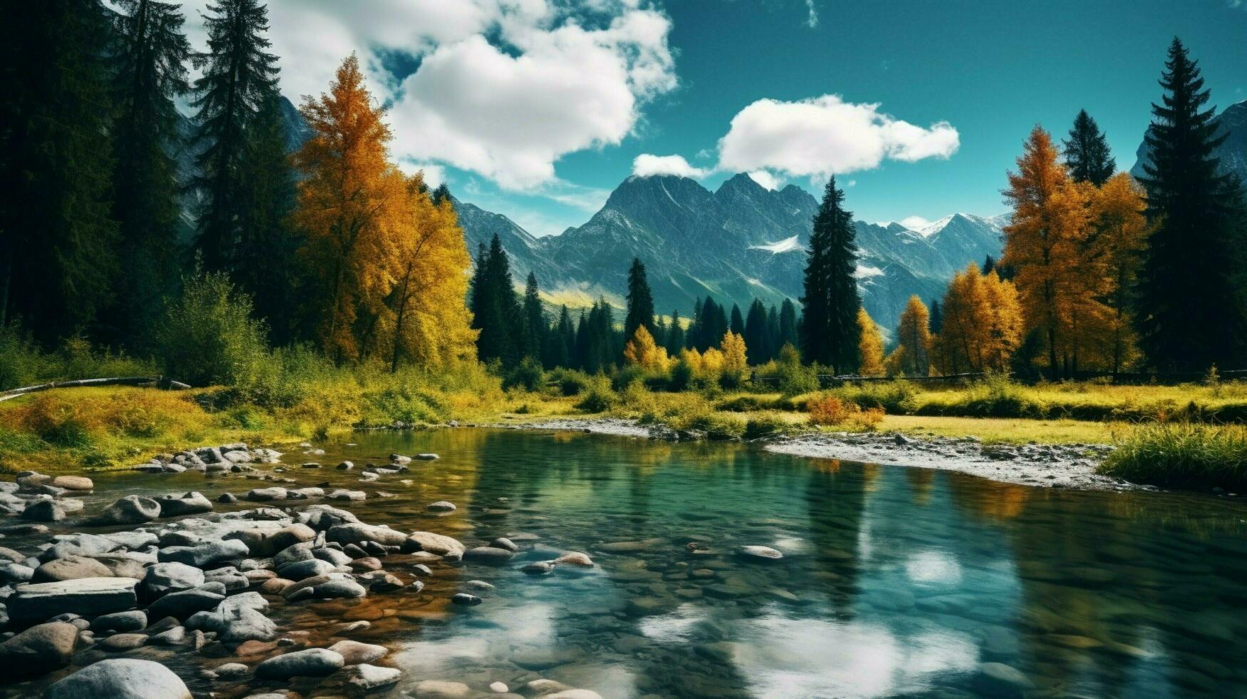 AI generated Nature Landscapes background photo