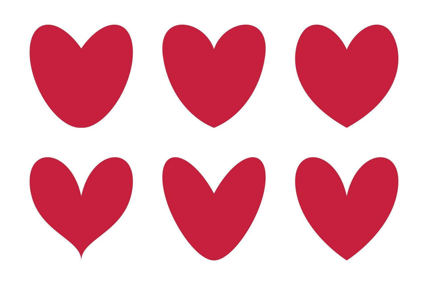 Collection of hand drawn hearts vector