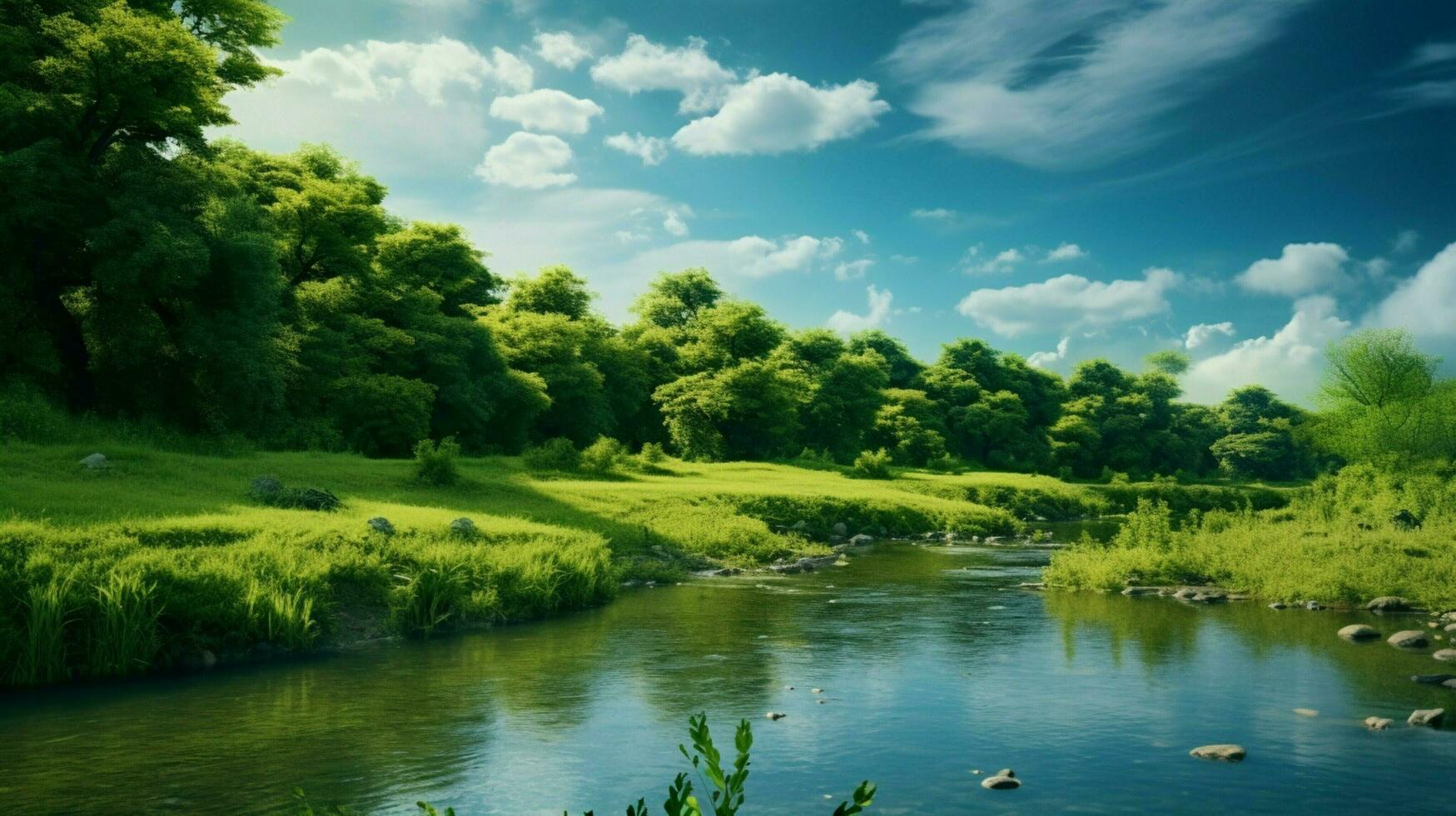 AI generated Nature Landscapes background photo