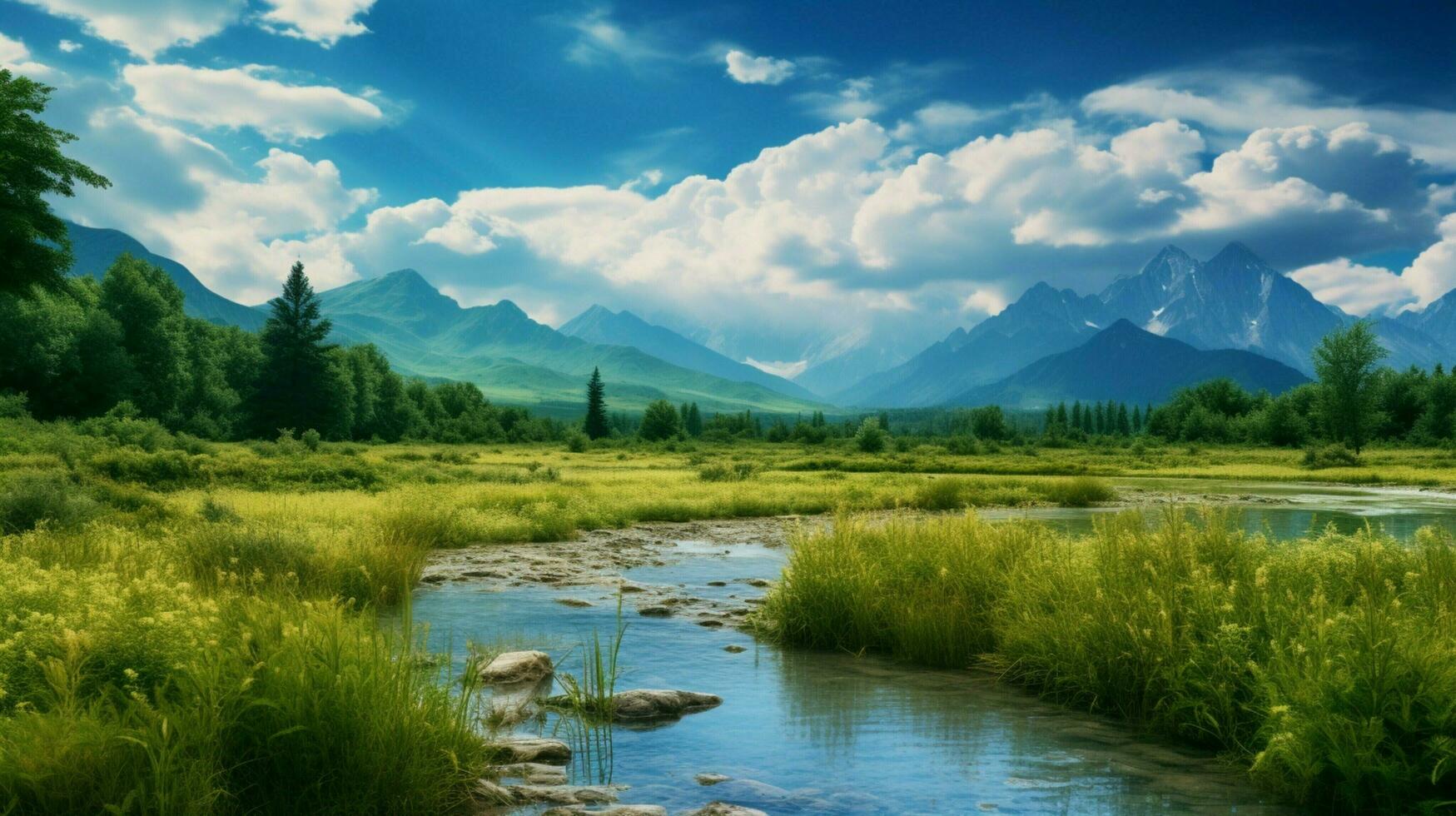 AI generated Nature Landscapes background photo