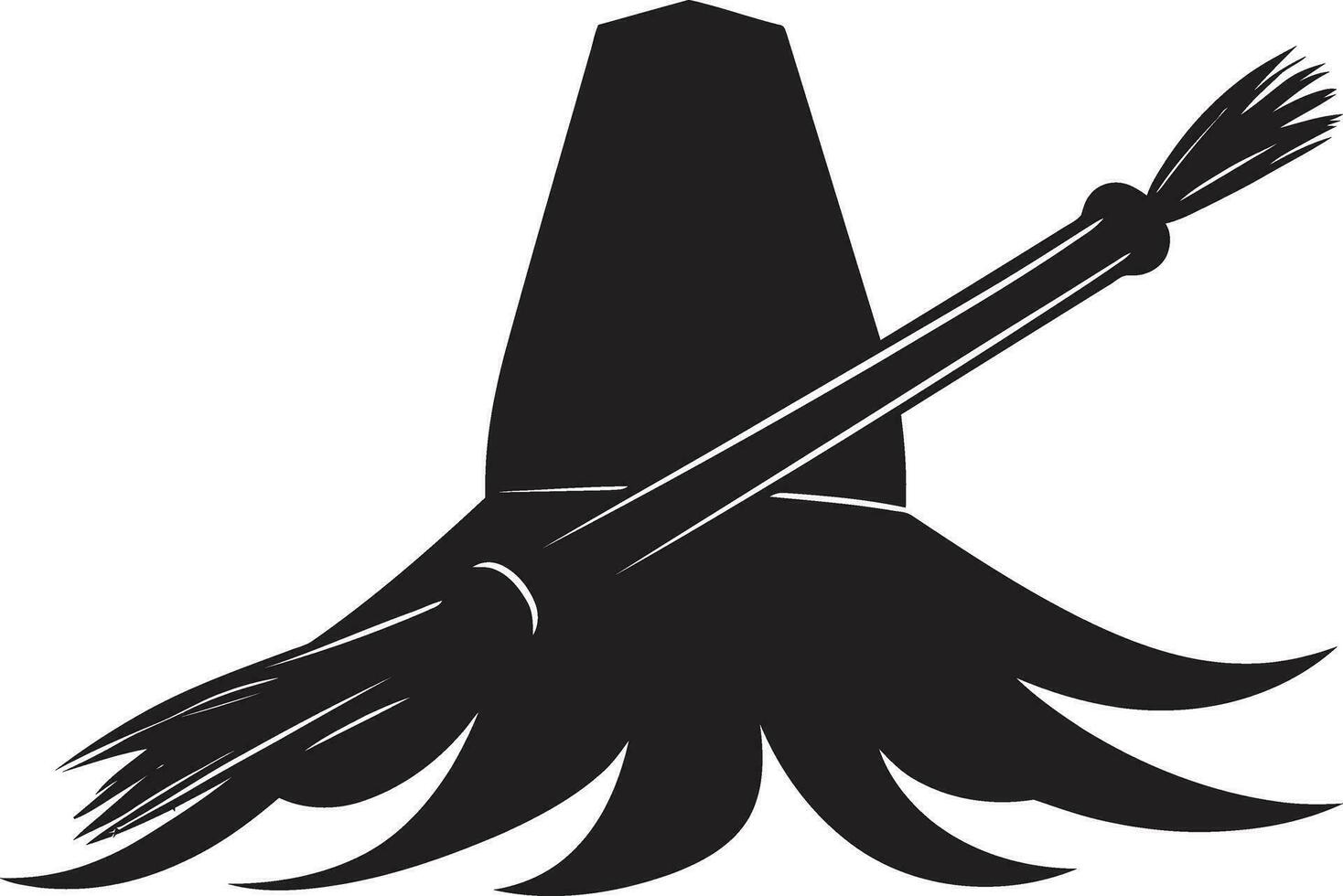 Broomstick Escapades A Halloween AdventureWitches and Their Wicked Brooms vector