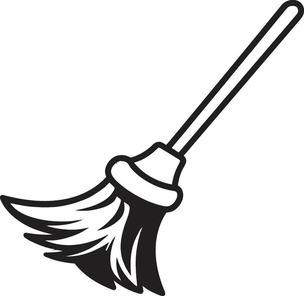 Broomstick Enchantment on All Hallows EveHaunted Broomsticks and Midnight Flights vector