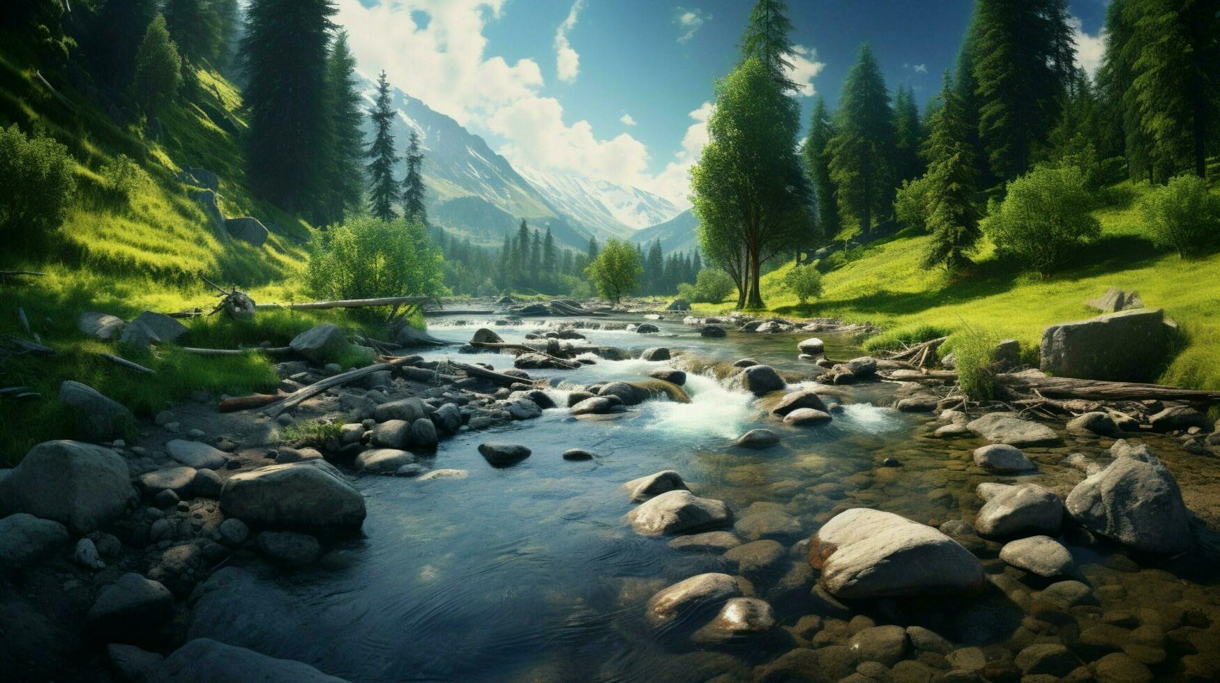 AI generated Nature Landscapes background photo