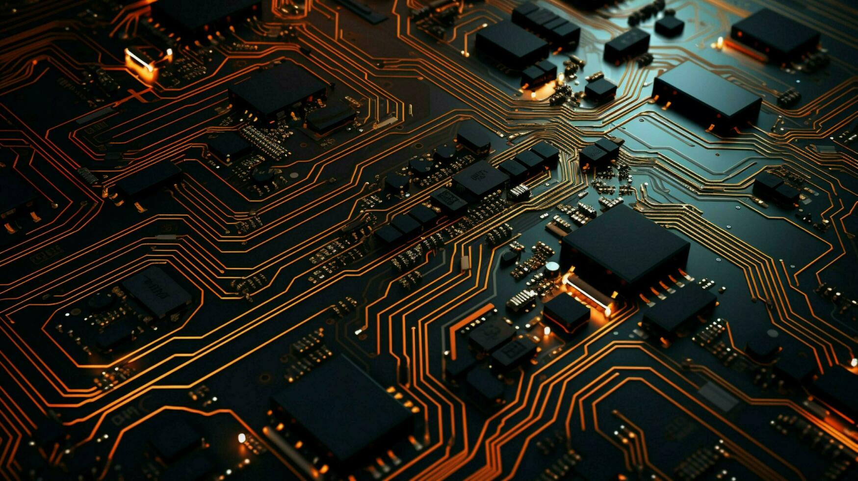 AI generated circuit board background photo