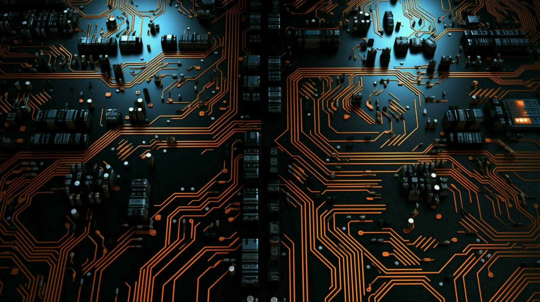 AI generated circuit board background photo