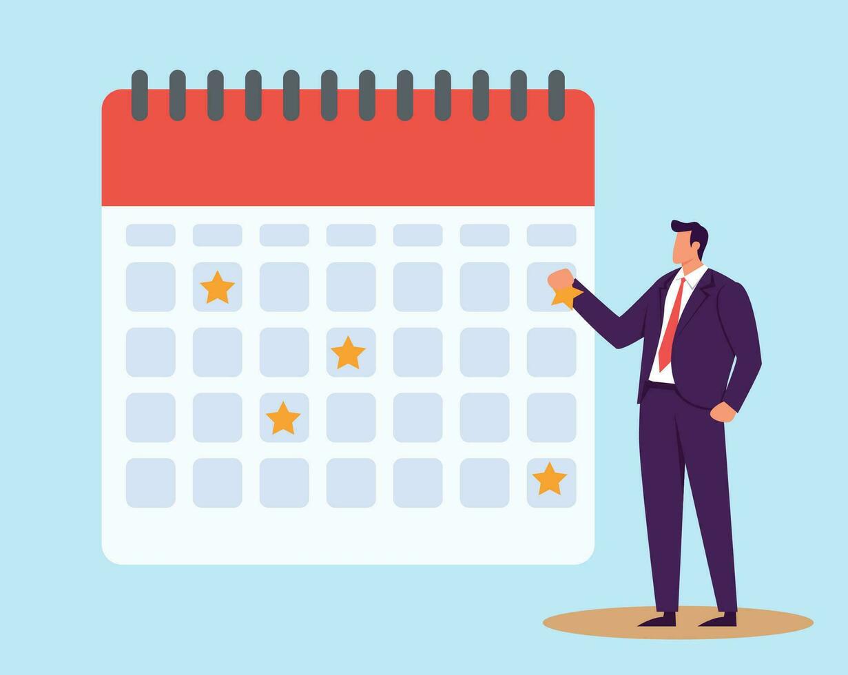 calendario calendario, equipo reunión o cita, proyecto planificación o hora recordatorio, gestionar cronograma concepto vector
