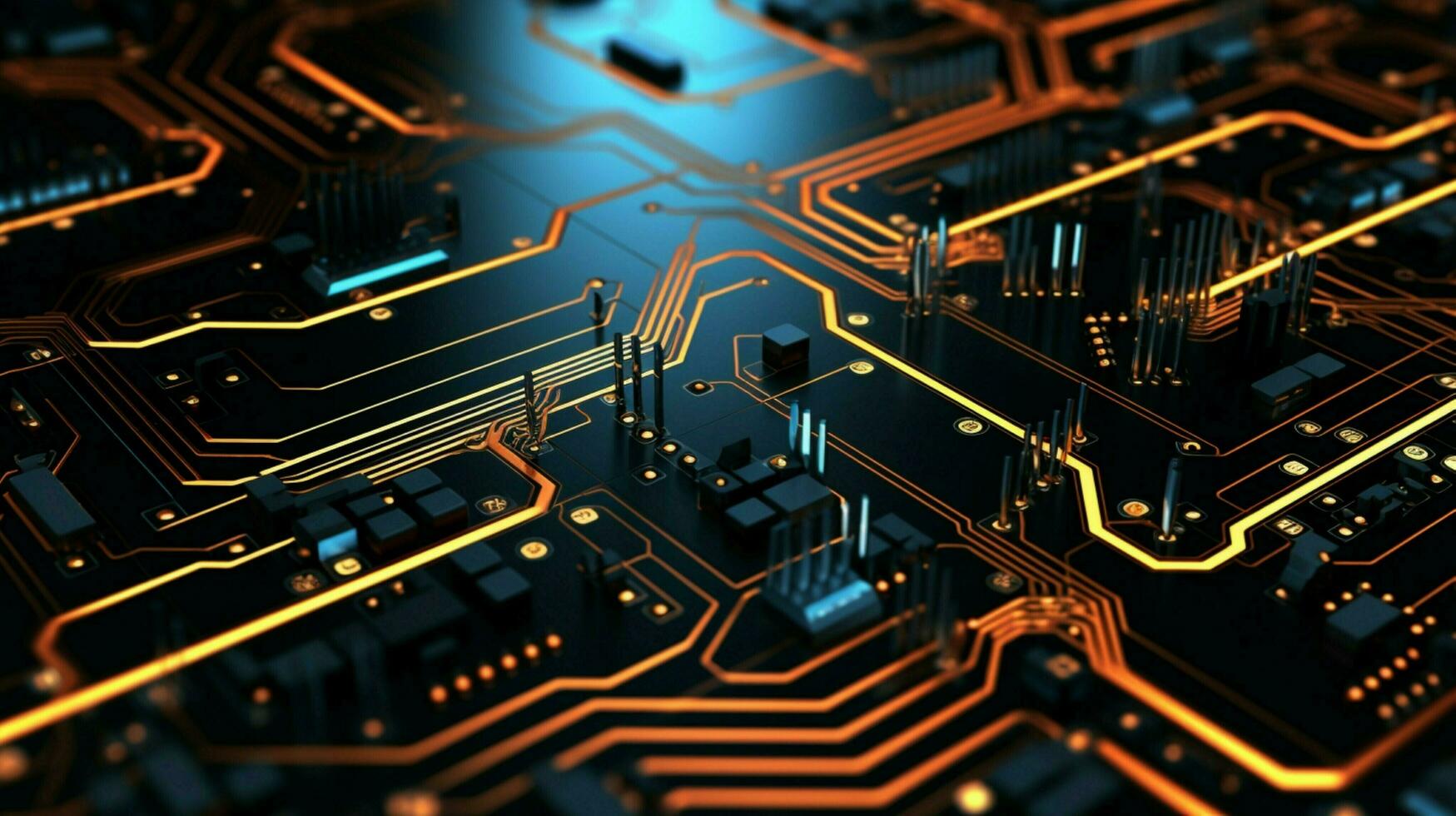 AI generated circuit board background photo