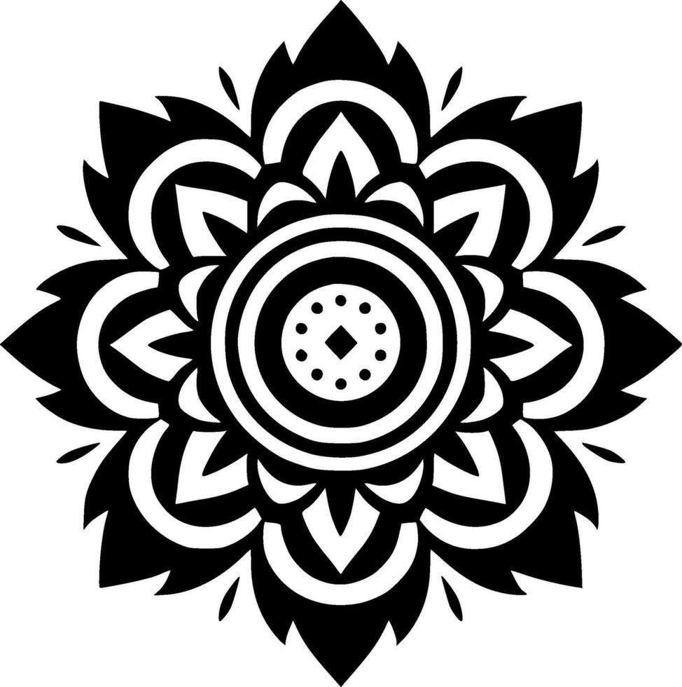 Mandala - Minimalist and Flat Logo - Vector illustration