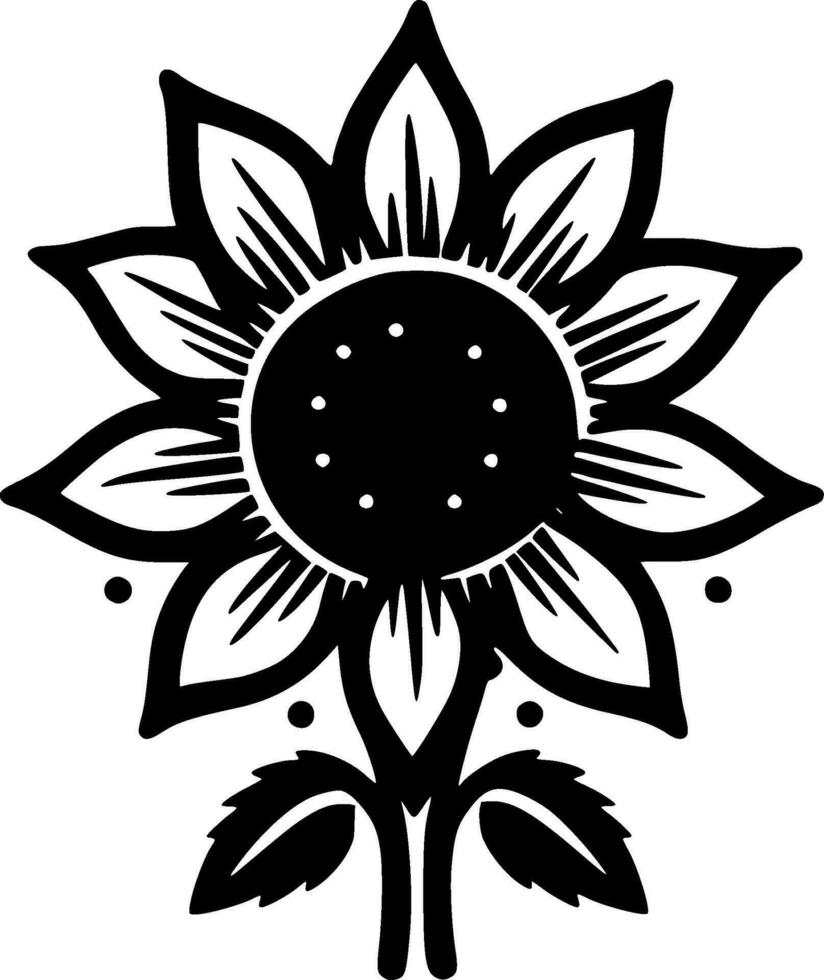 Flower - Minimalist and Flat Logo - Vector illustration