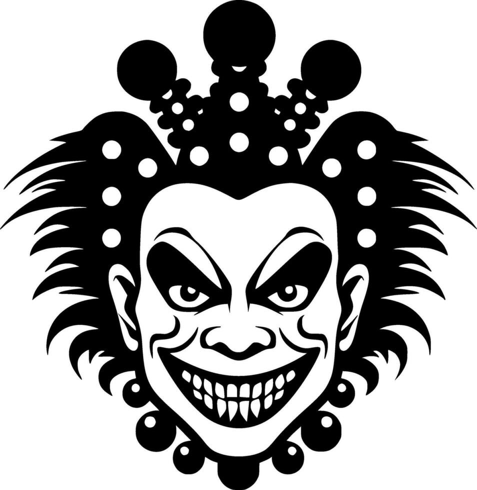 Clown, Minimalist and Simple Silhouette - Vector illustration