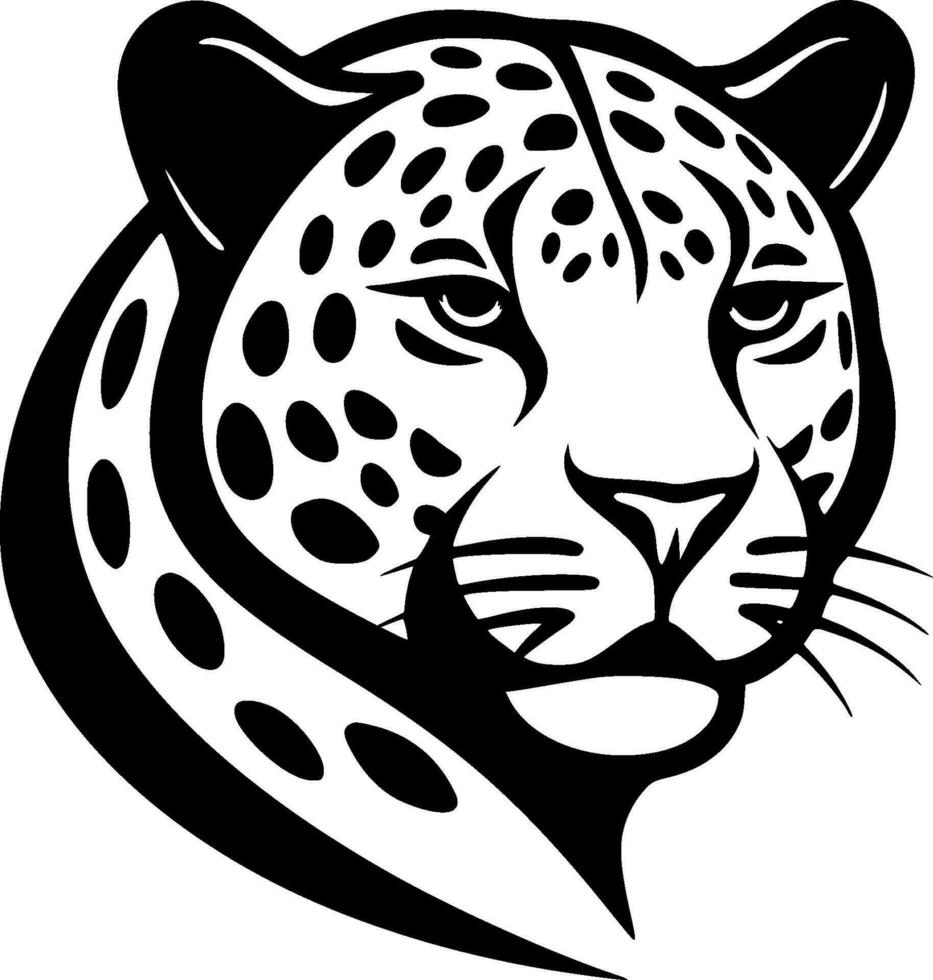 leopardo, minimalista y sencillo silueta - vector ilustración