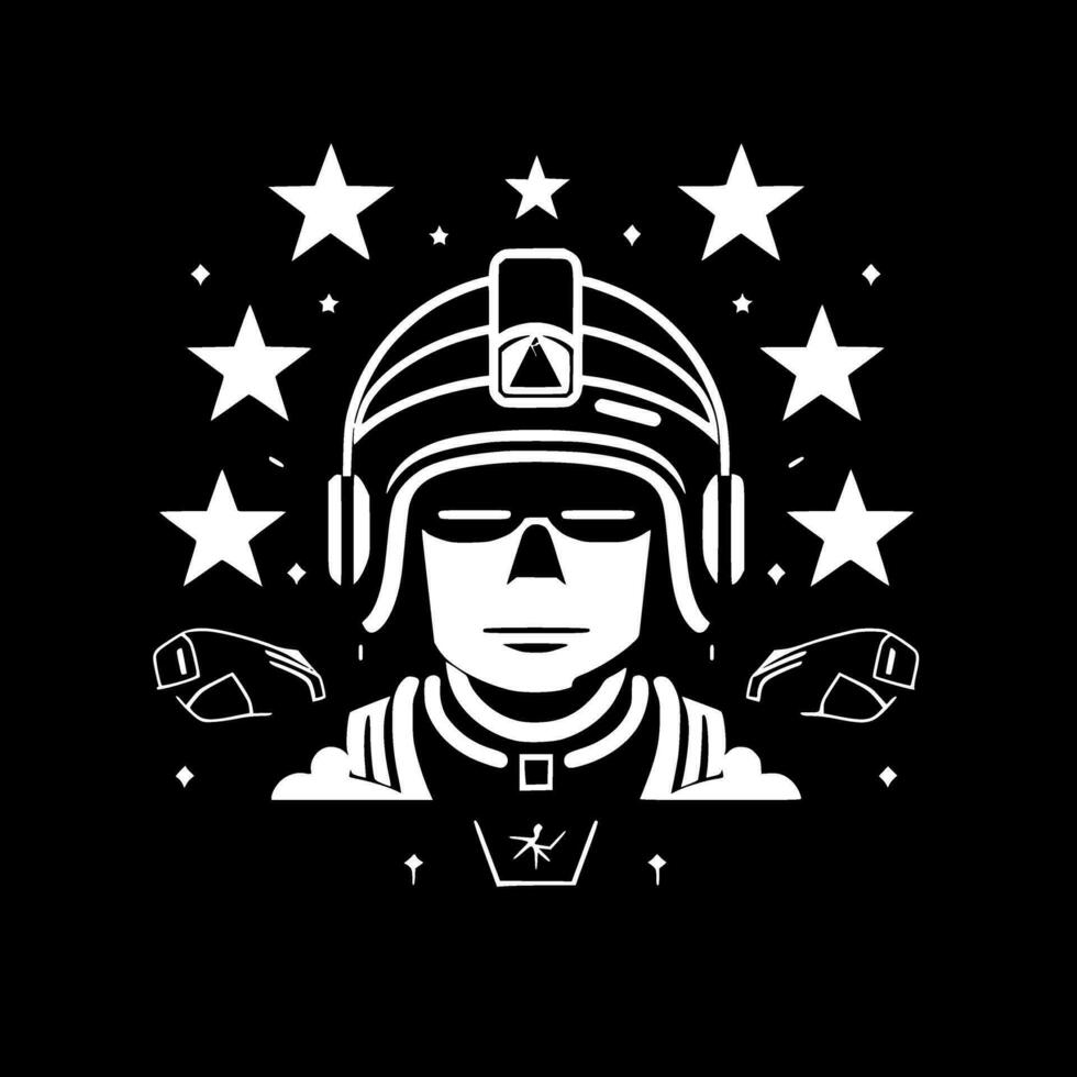 Army, Minimalist and Simple Silhouette - Vector illustration