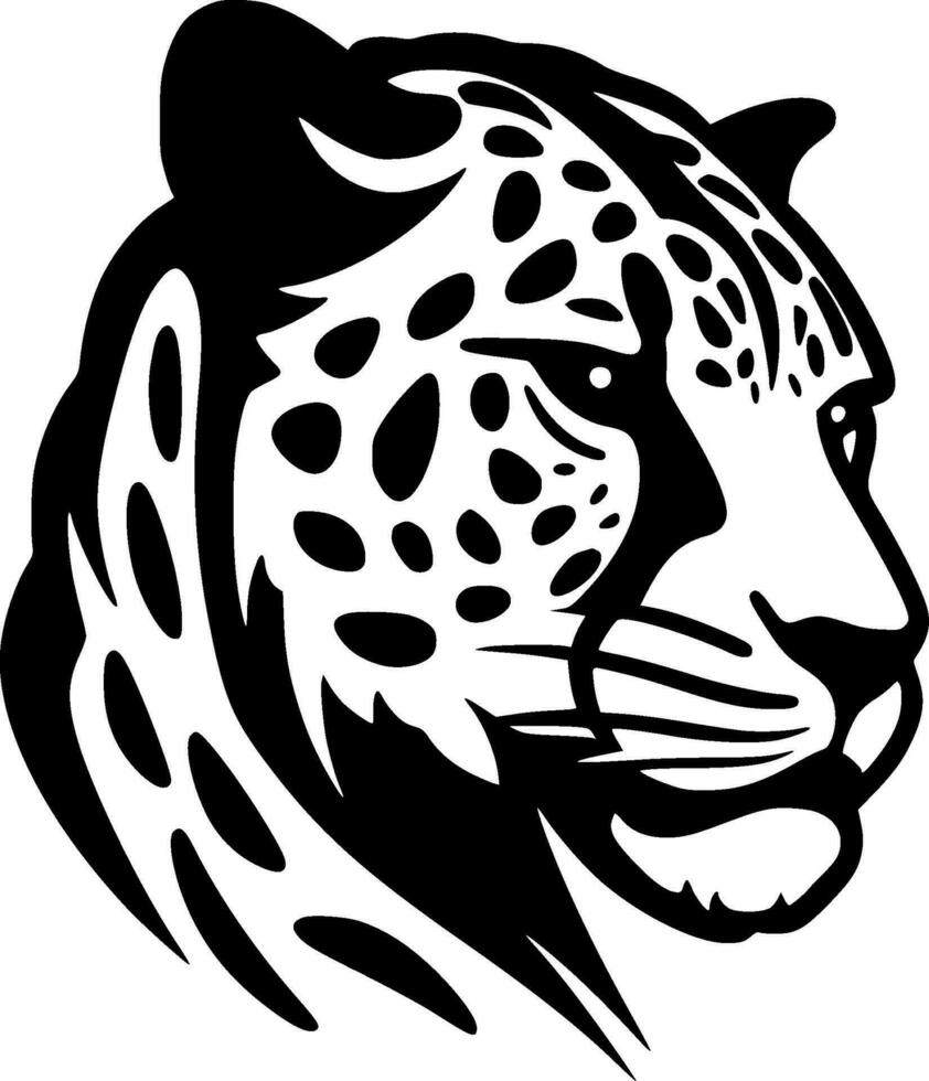 leopardo, minimalista y sencillo silueta - vector ilustración