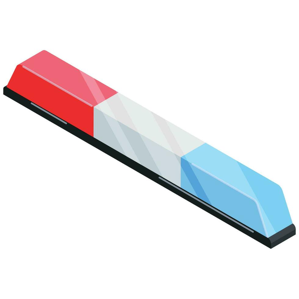Isometric Police Car Light vector