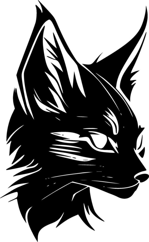 Wildcat, Minimalist and Simple Silhouette - Vector illustration