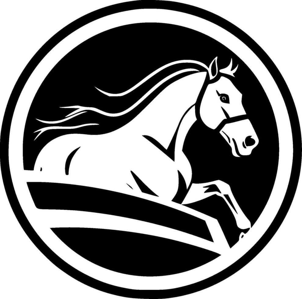 Racing - Black and White Isolated Icon - Vector illustration