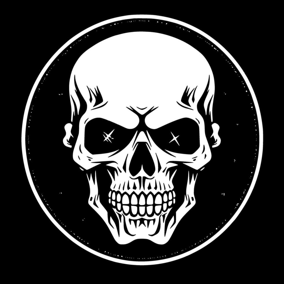 Skull, Minimalist and Simple Silhouette - Vector illustration