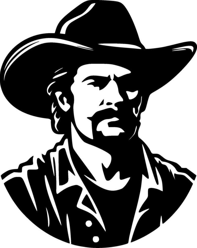 Western, Black and White Vector illustration