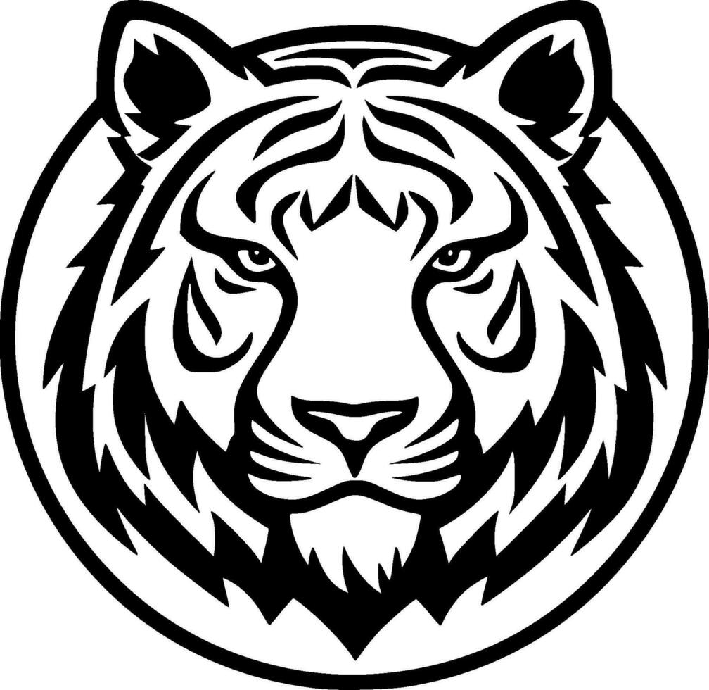 Tiger, Minimalist and Simple Silhouette - Vector illustration