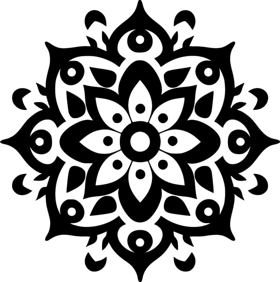 Mandala, Minimalist and Simple Silhouette - Vector illustration