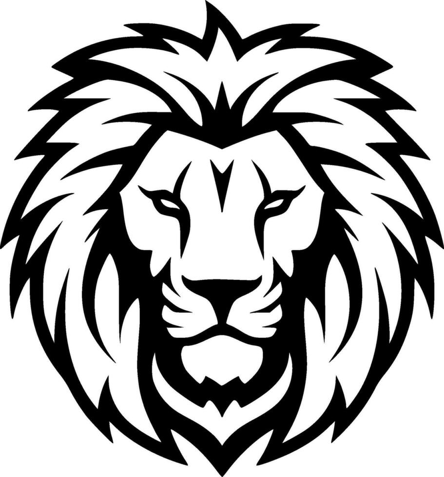 Lion, Minimalist and Simple Silhouette - Vector illustration