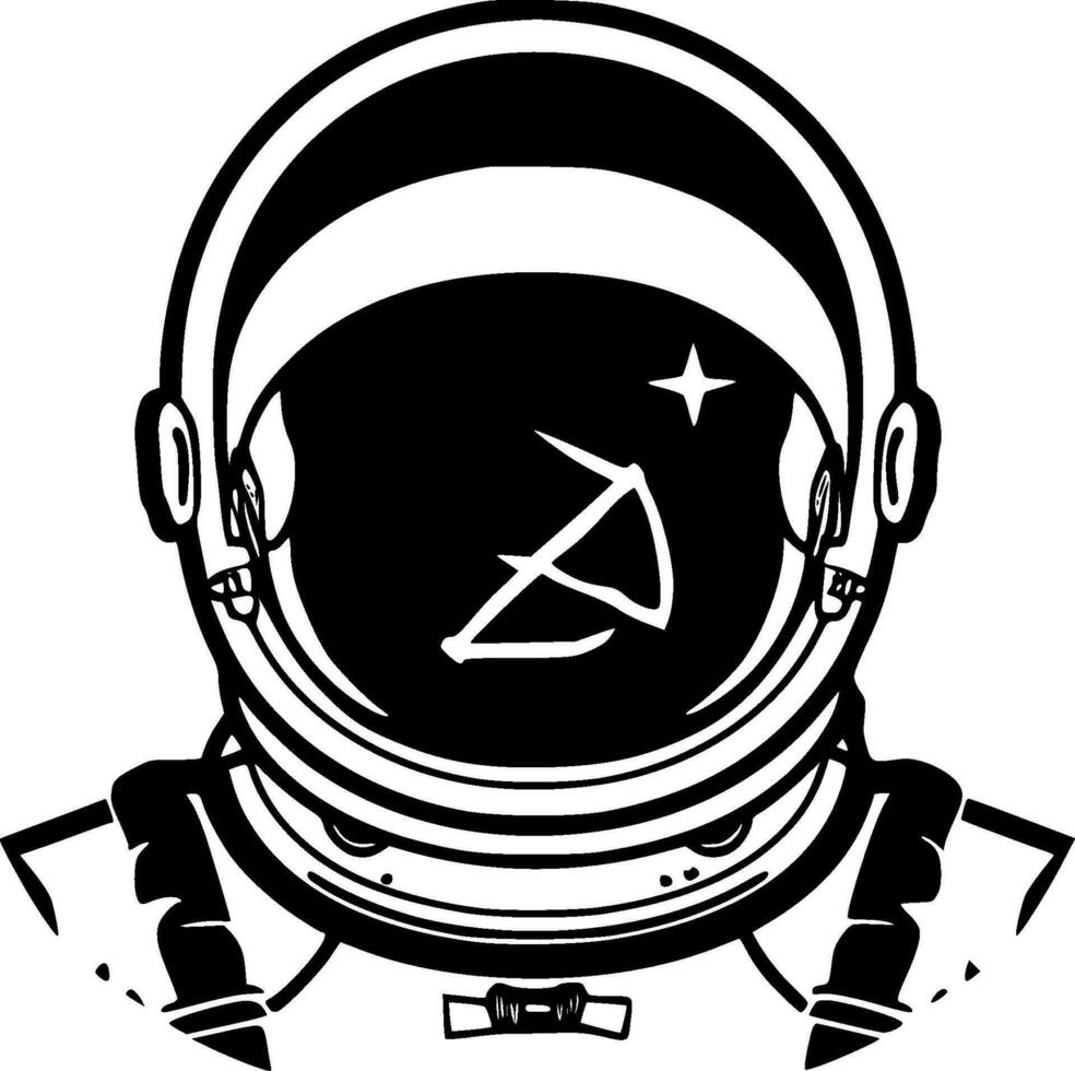 astronauta - minimalista y plano logo - vector ilustración