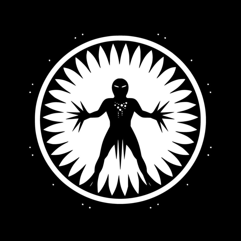horror - minimalista y plano logo - vector ilustración
