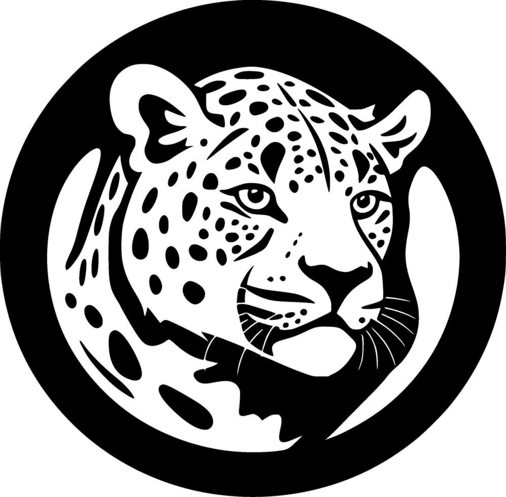 leopardo, minimalista y sencillo silueta - vector ilustración