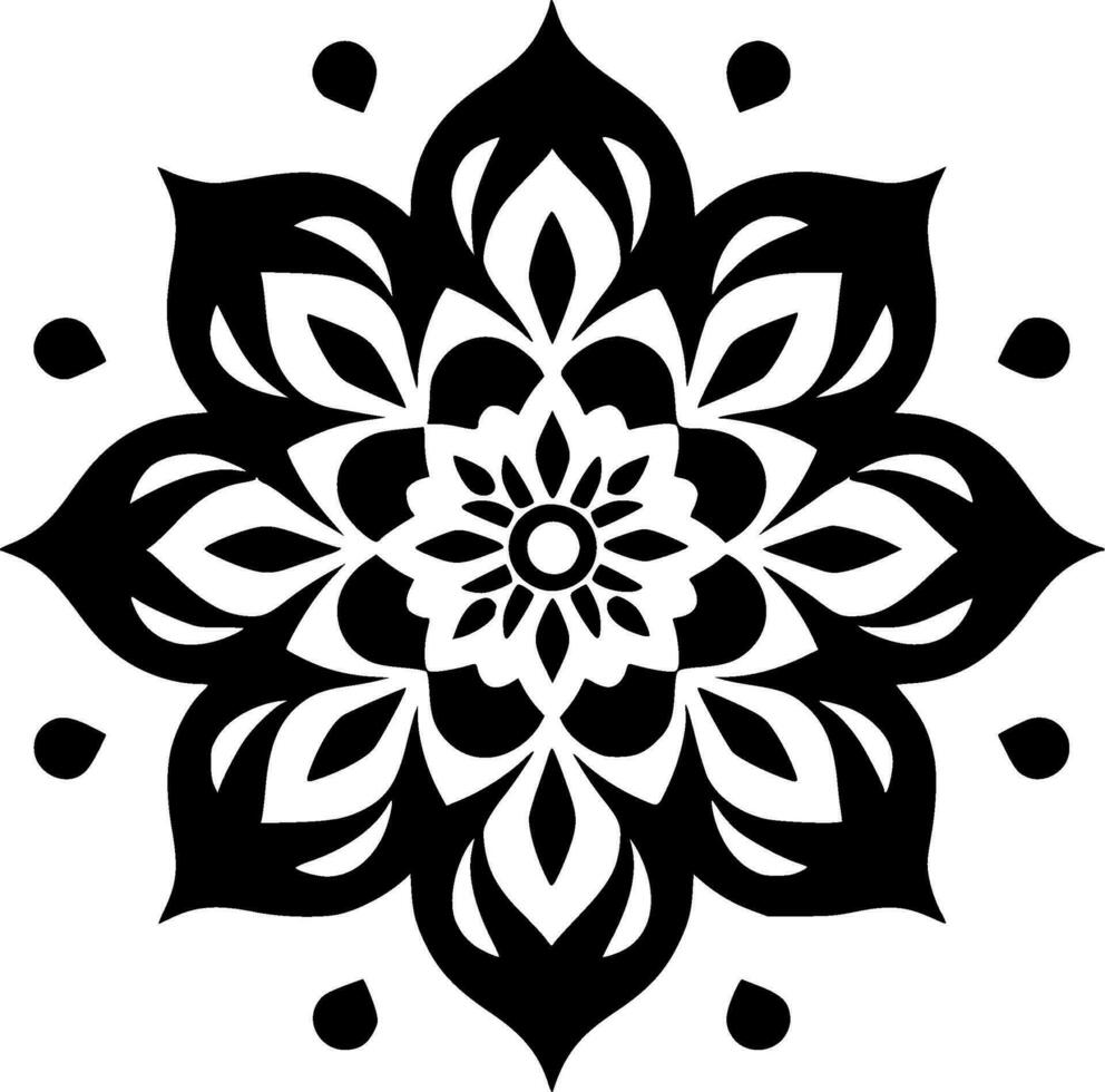 Mandala - Minimalist and Flat Logo - Vector illustration