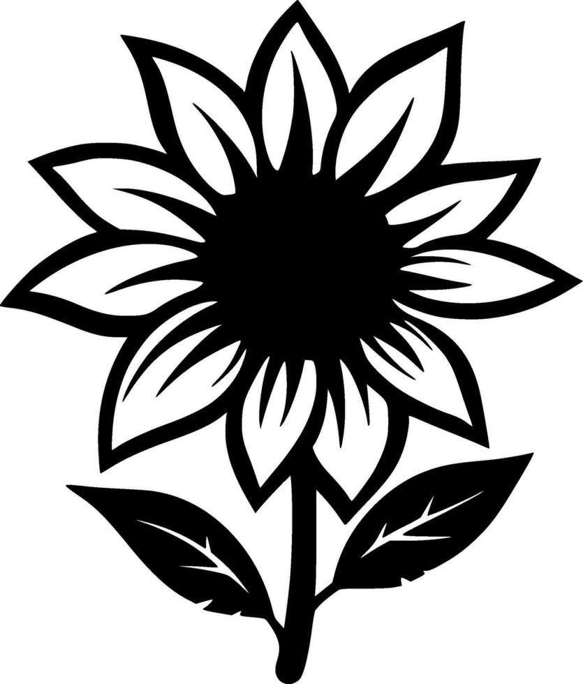 Flower - Minimalist and Flat Logo - Vector illustration