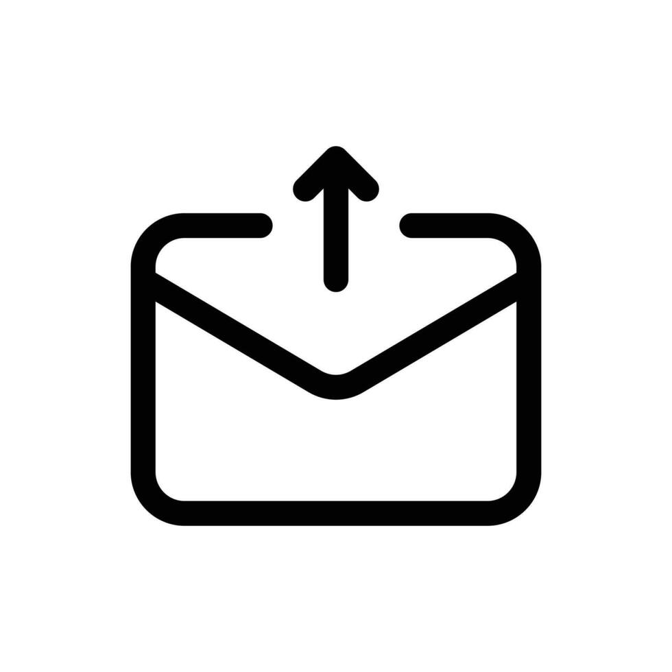 Outbox icon in trendy outline style isolated on white background. Outbox silhouette symbol for your website design, logo, app, UI. Vector illustration, EPS10.