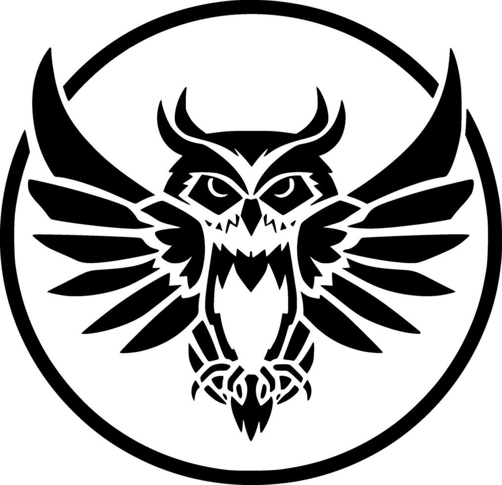 Owl - Minimalist and Flat Logo - Vector illustration